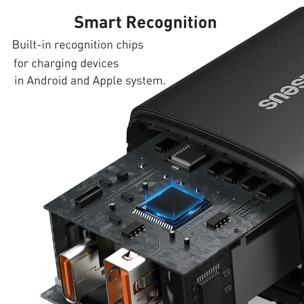 [Baseus] - Adaptador de Pared 20W - [Tipo C + USB] - Imagen 4