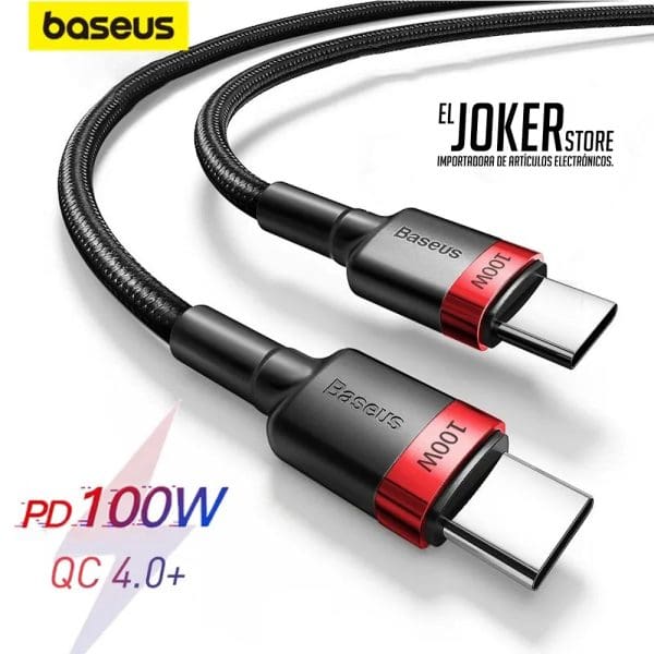 [Baseus] - Cable USB Tipo C a Tipo C [100W - 2 Metros]