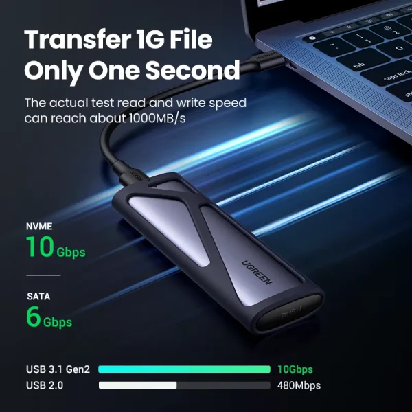 [UGREEN] Hub para SSD M.2 NVME - USB Tipo C 3.1 - Imagen 4