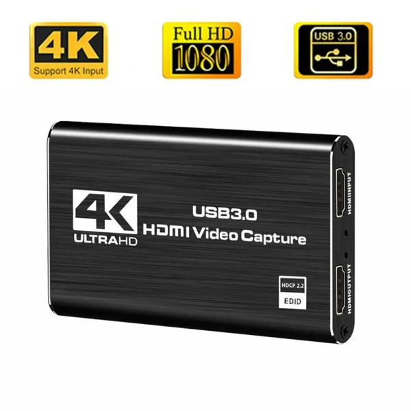 Capturadora HDMI 4K 60 FPS USB 3.0