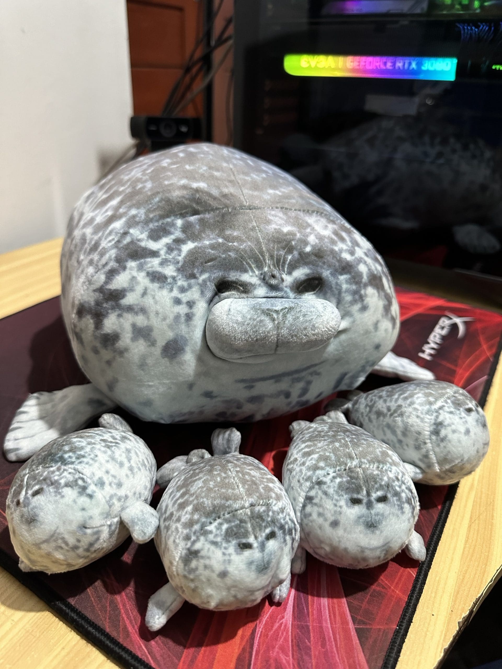 2 Peluches De Foca Blanca Con Cadena | Colgante Para Mochila | Mini Foca Suave | Regalo Original Para Niños