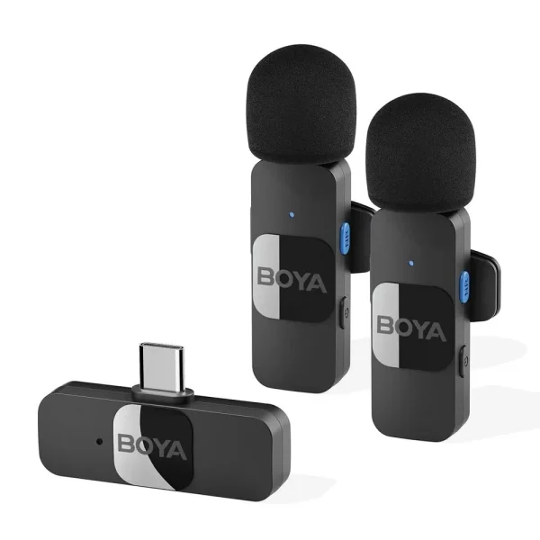 [BOYA] - Micrófono Inalámbrico BY-V2 - Tipo C y Lightning iPhone