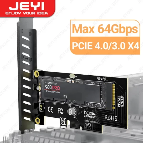 Adaptador PCI a M.2 NVME - PCI X4 - Alta Velocidad - SSD | PCI 4.0 - 3.0