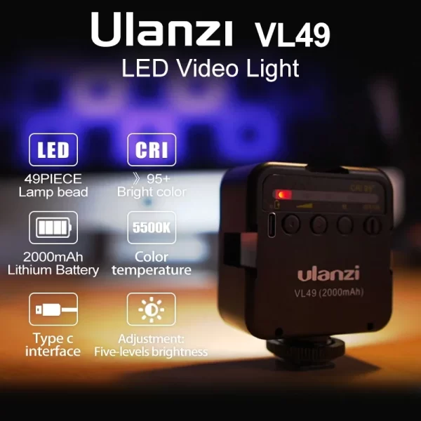 Reflector Luz Led VL49 RGB – Ulanzi - Imagen 5