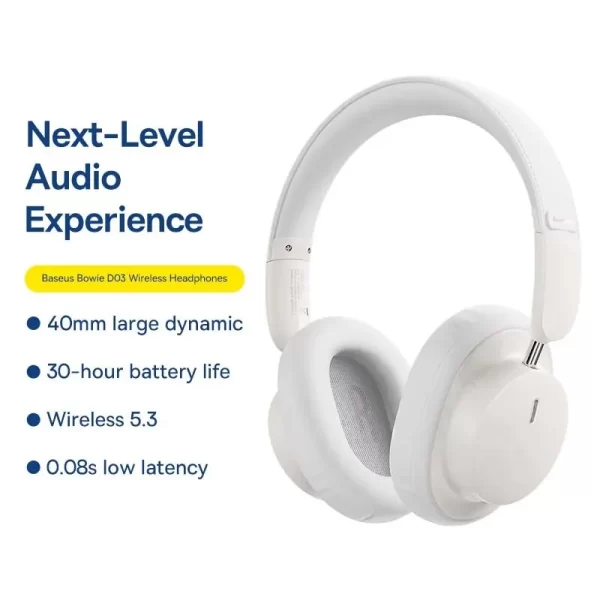 Audífonos Baseus Bowie D03 | 30 Horas | Reducción de Ruido | Bluetooth 5.3 - Imagen 2