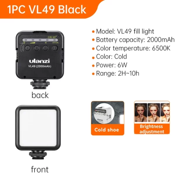 Reflector Luz Led VL49 RGB – Ulanzi - Imagen 2