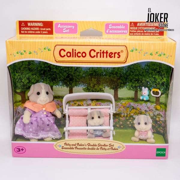Sylvanian Families – Juego de Carriola Doble Patty y Paden – Calico Critters