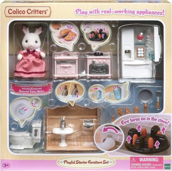 Sylvanian Families – Set Completo de Inicio Con Muebles – Calico Critters