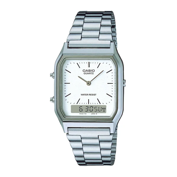 Reloj CASIO AQ-230A-7D - Resina Juvenil Plateado