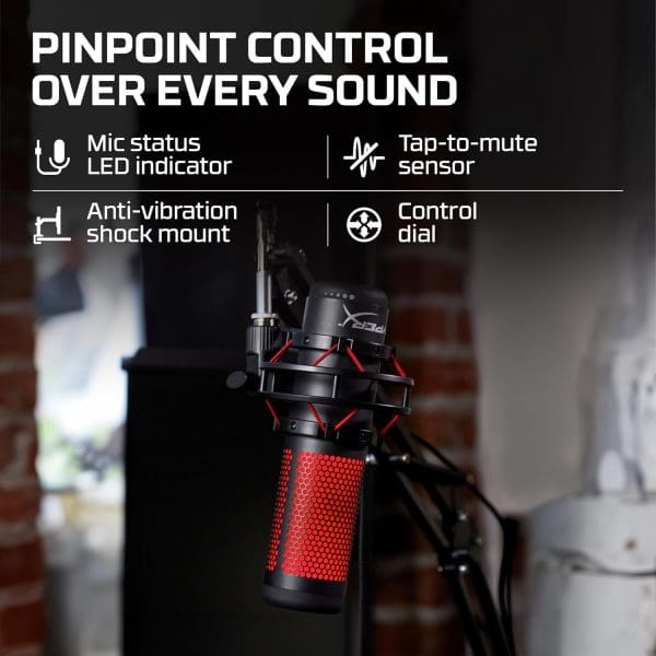 Microfono Gamer Hyperx Quadcast - Omnidireccional - Imagen 10