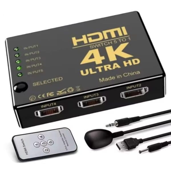 Conmutador Switcher HDMI 5x1