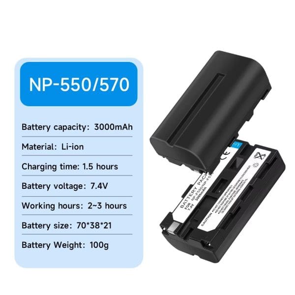 Batería NP-F550 / NP-F570 | Para Reflectores o Cámaras - Imagen 2