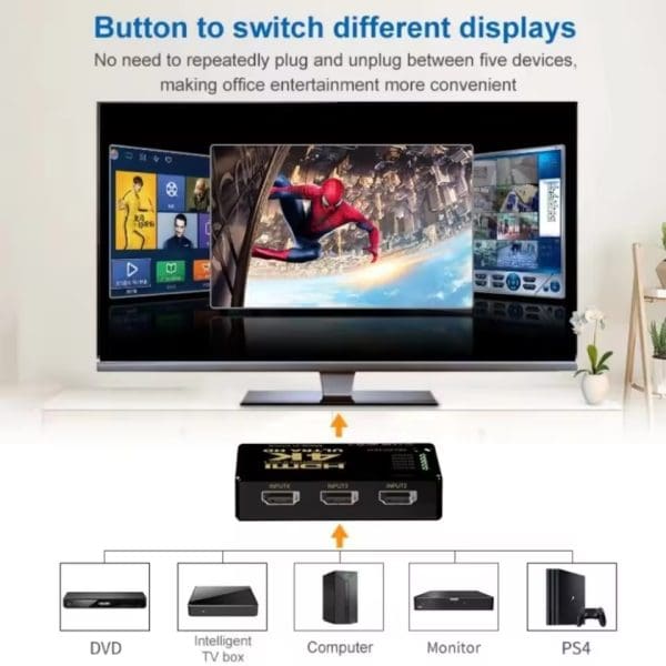 Conmutador Switcher HDMI 5x1 - Imagen 4