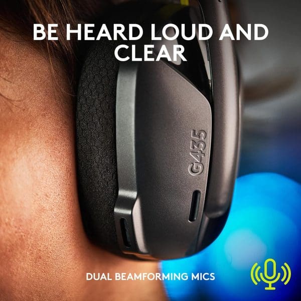 Audífono Gaming Logitech G435 Lightspeed Wireless Negro - Imagen 5