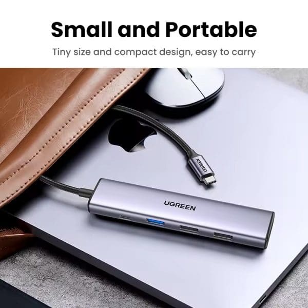 Hub Ugreen 5 en 1 - USB C - HDMI 4K - 100W - Imagen 5