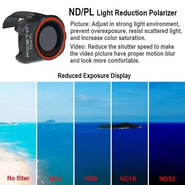 Kit de 6 Filtros de Lentes Para Drone | UV CPL ND4 ND8 ND16 ND32 ND/PL - Imagen 5
