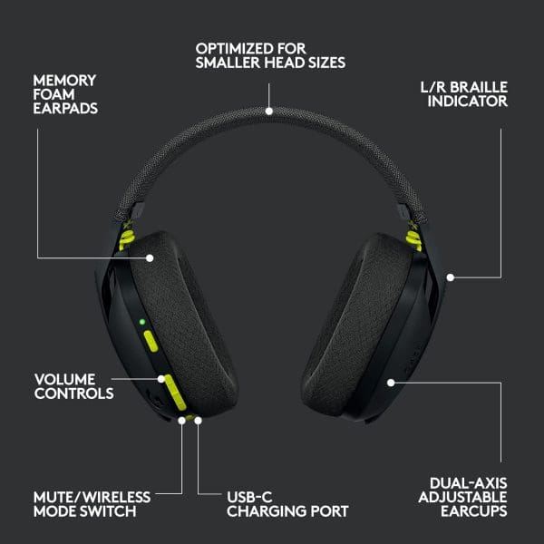 Audífono Gaming Logitech G435 Lightspeed Wireless Negro - Imagen 7