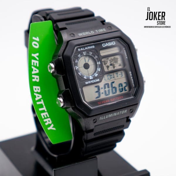 Reloj CASIO AE-1200WH-1A - Resina Juvenil Negro - Imagen 2
