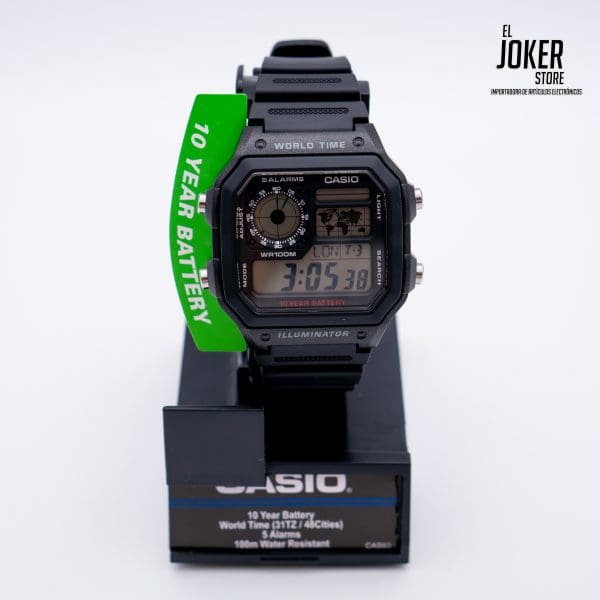 Reloj CASIO AE-1200WH-1A - Resina Juvenil Negro - Imagen 3
