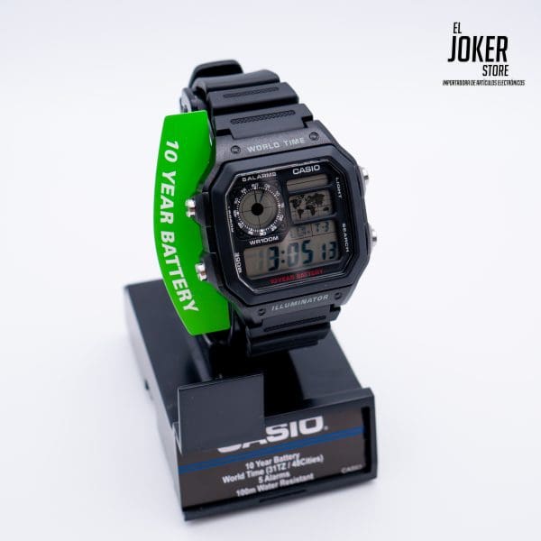 Reloj CASIO AE-1200WH-1A - Resina Juvenil Negro - Imagen 4