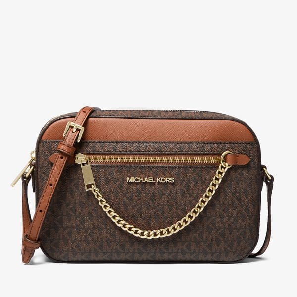Cartera Crossbody Jet Set Large Saffiano Leather Michael Kors Para Mujer