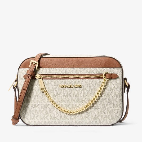 Cartera Crossbody Jet Set Large Saffiano Leather Michael Kors Para Mujer