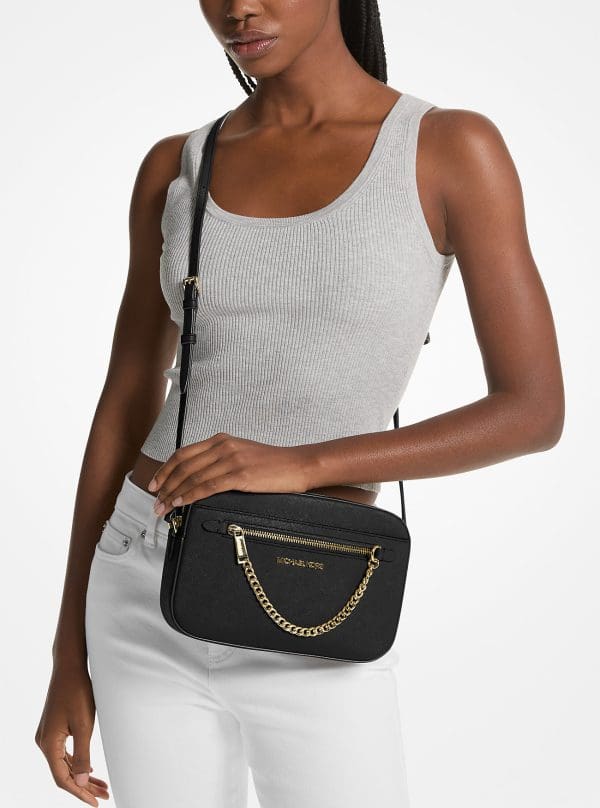Cartera Crossbody Jet Set Large Saffiano Leather Michael Kors Para Mujer - Imagen 5