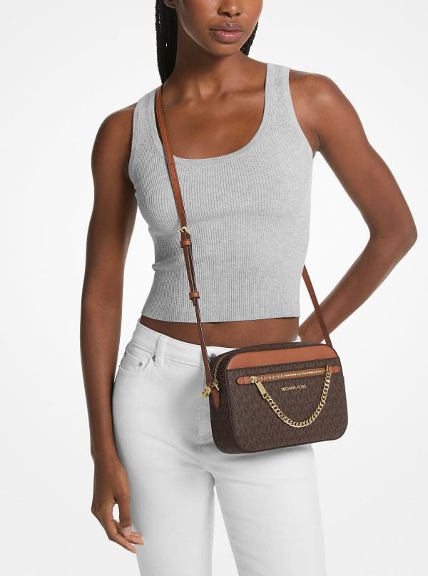 Cartera Crossbody Jet Set Large Saffiano Leather Michael Kors Para Mujer - Imagen 4