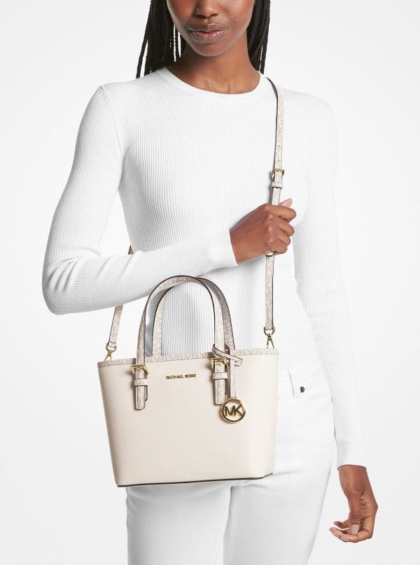 Cartera Jet Set Travel Extra-Small Logo Top-Zip Tote Michael Kors Para Mujer - Imagen 5