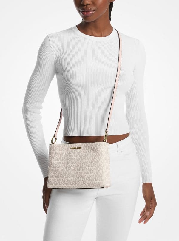 Cartera Crossbody Trisha Medium Logo Michael Kors Para Mujer - Imagen 5