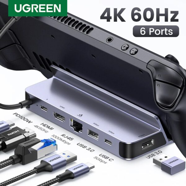 [Ugreen] HUB 6 en 1 para Steam Deck | Nintendo Switch