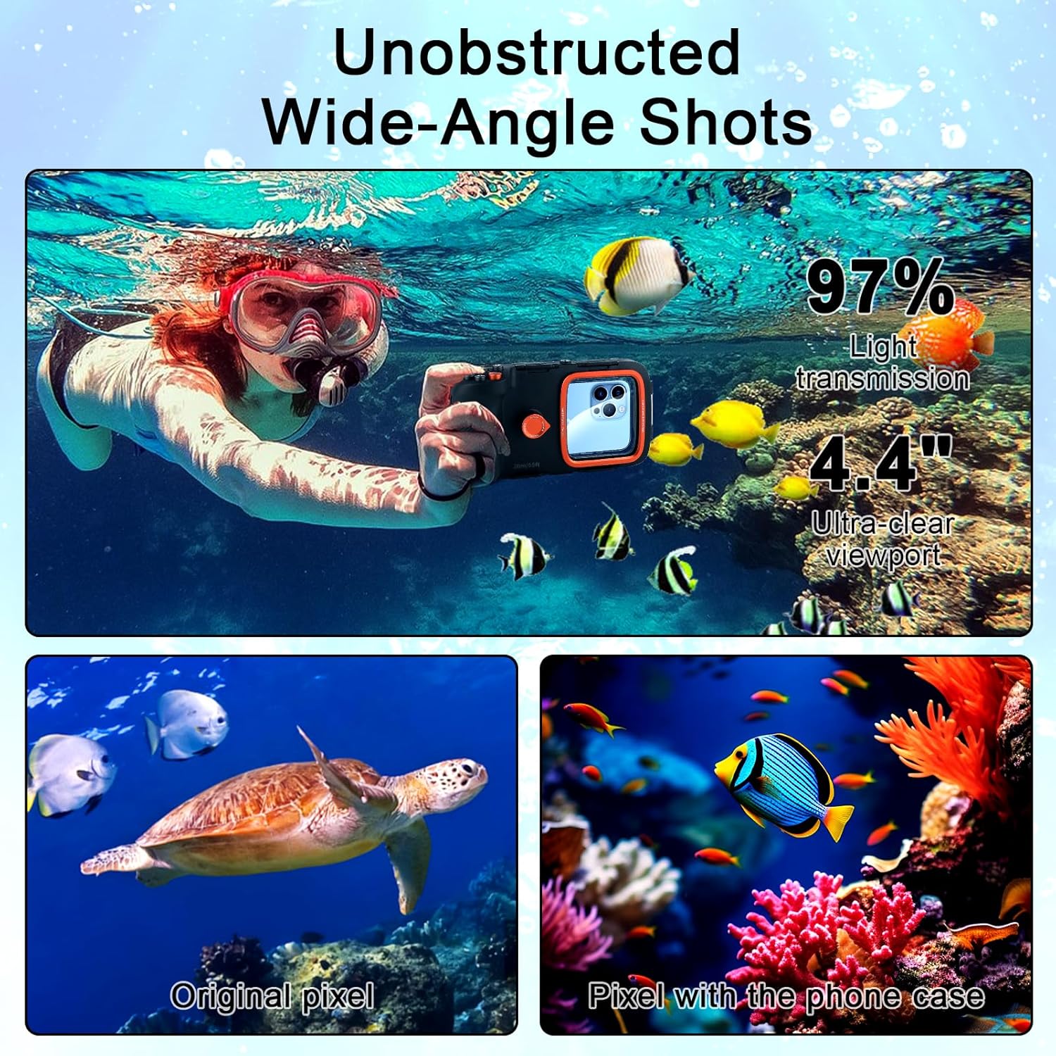 Telesin Funda de Buceo Universal Premium | Carcasa Impermeable de 20m con Grip de Control - Imagen 3