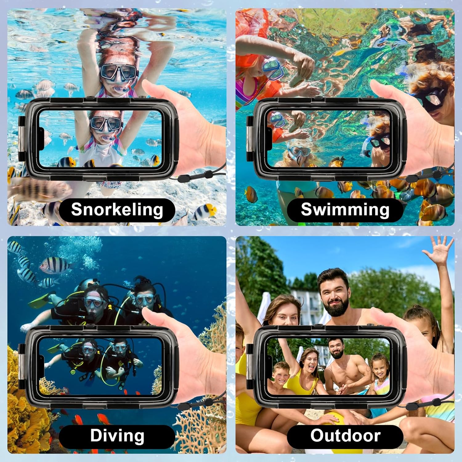 Telesin Funda de Buceo Universal Premium | Carcasa Impermeable de 20m con Grip de Control - Imagen 8