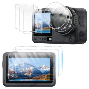 Set de Micas de Vidrio Templado Anti-Rayaduras para DJI Osmo Action 6 (3 Juegos Completos)