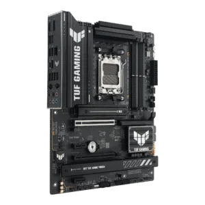 Placa madre ASUS TUF Gaming B650E-PLUS WiFi AM5 DDR5 ATX, vista en perspectiva
