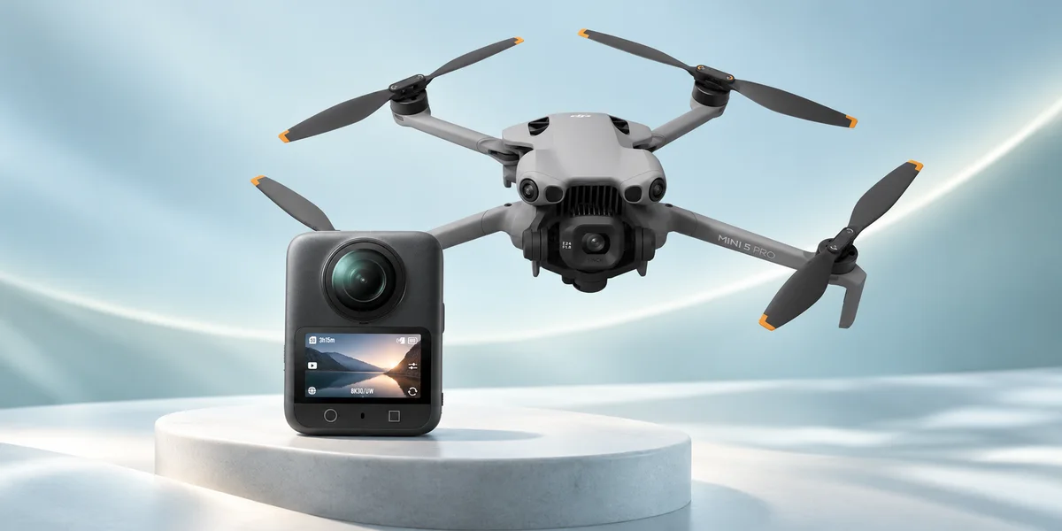 DJI Mini 5 Pro Combo Estándar (DJI RC-N3) y Osmo 360 Essential Combo
