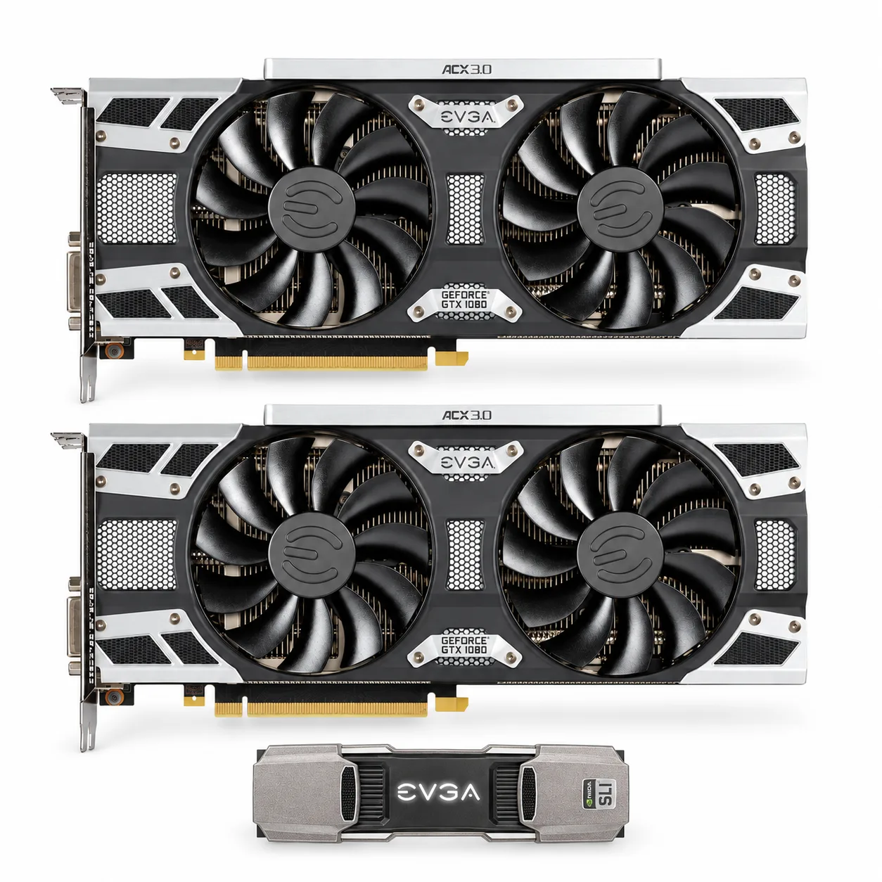 EVGA GeForce GTX 1080 ACX 3.0 8 GB (lote con puente SLI) — imagen referencial