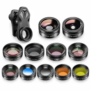 APEXEL - Kit de Lentes de Cámara para Teléfono 11 en 1