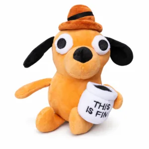 Peluche de Perro "This is Fine" | 25 cm